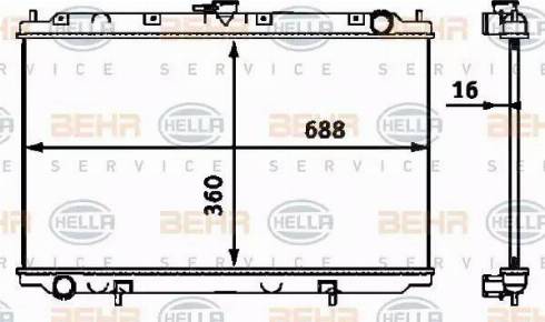 HELLA 8MK 376 718-491 - Jäähdytin,moottorin jäähdytys inparts.fi