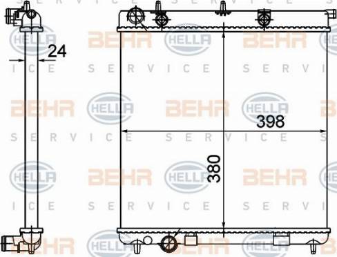 HELLA 8MK 376 718-645 - Jäähdytin,moottorin jäähdytys inparts.fi