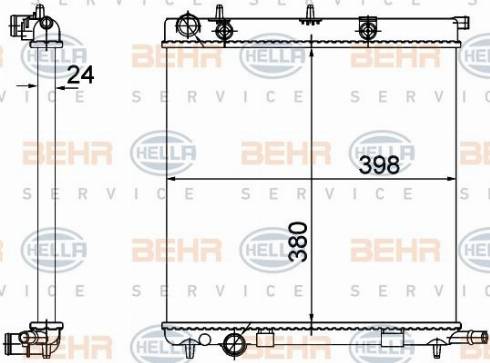 HELLA 8MK 376 718-625 - Jäähdytin,moottorin jäähdytys inparts.fi