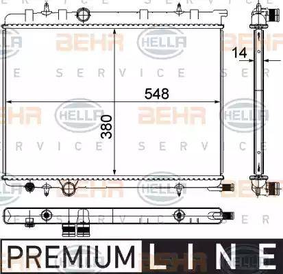 HELLA 8MK 376 718-051 - Jäähdytin,moottorin jäähdytys inparts.fi