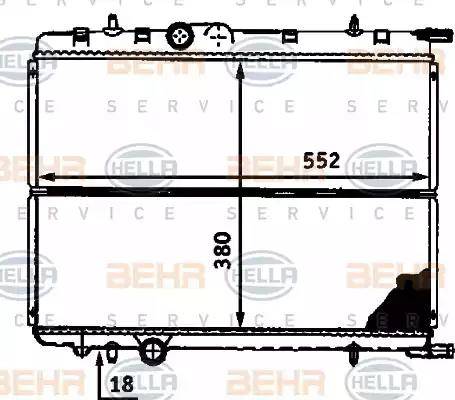 HELLA 8MK 376 718-141 - Jäähdytin,moottorin jäähdytys inparts.fi