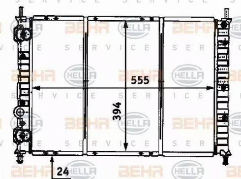 HELLA 8MK 376 718-211 - Jäähdytin,moottorin jäähdytys inparts.fi