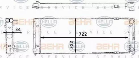 HELLA 8MK 376 713-471 - Jäähdytin,moottorin jäähdytys inparts.fi