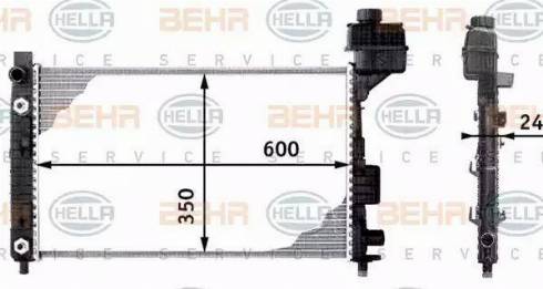 HELLA 8MK 376 713-044 - Jäähdytin,moottorin jäähdytys inparts.fi