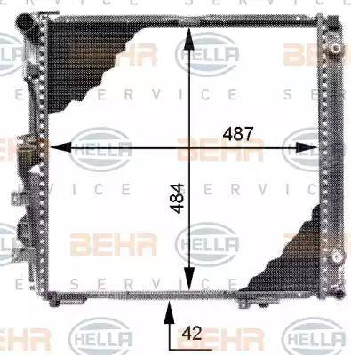 HELLA 8MK 376 713-294 - Jäähdytin,moottorin jäähdytys inparts.fi