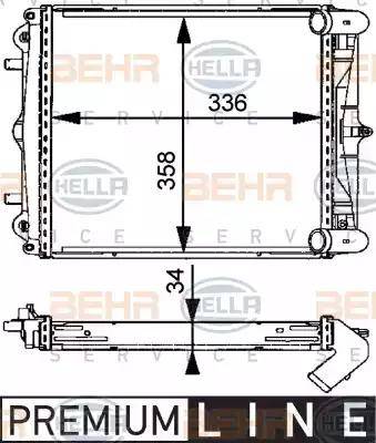 HELLA 8MK 376 713-791 - Jäähdytin,moottorin jäähdytys inparts.fi