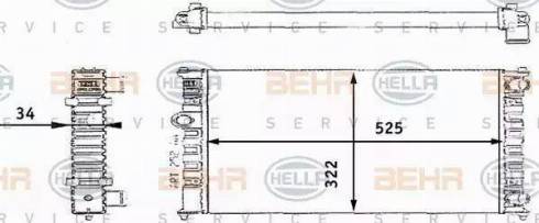 HELLA 8MK 376 713-721 - Jäähdytin,moottorin jäähdytys inparts.fi