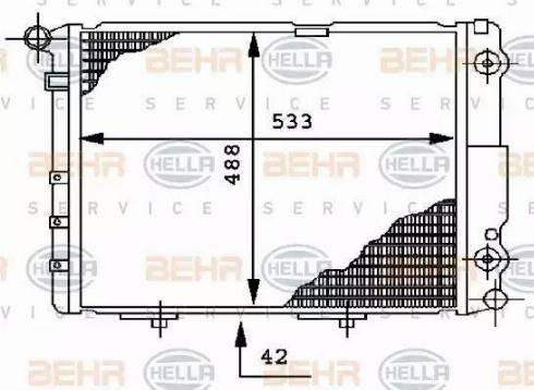 HELLA 8MK 376 712-454 - Jäähdytin,moottorin jäähdytys inparts.fi