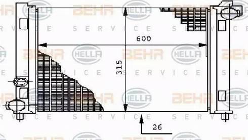 HELLA 8MK 376 712-041 - Jäähdytin,moottorin jäähdytys inparts.fi