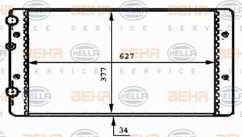 HELLA 8MK 376 717-721 - Jäähdytin,moottorin jäähdytys inparts.fi