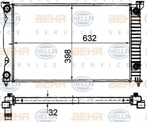 HELLA 8MK 376 780-251 - Jäähdytin,moottorin jäähdytys inparts.fi