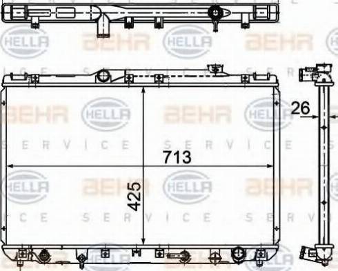 HELLA 8MK 376 781-501 - Jäähdytin,moottorin jäähdytys inparts.fi