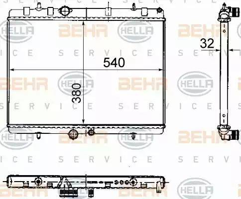 HELLA 8MK 376 781-111 - Jäähdytin,moottorin jäähdytys inparts.fi