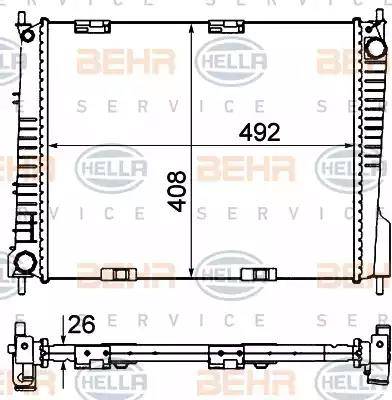 HELLA 8MK 376 735-141 - Jäähdytin,moottorin jäähdytys inparts.fi