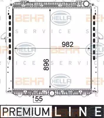 HELLA 8MK 376 737-081 - Jäähdytin,moottorin jäähdytys inparts.fi