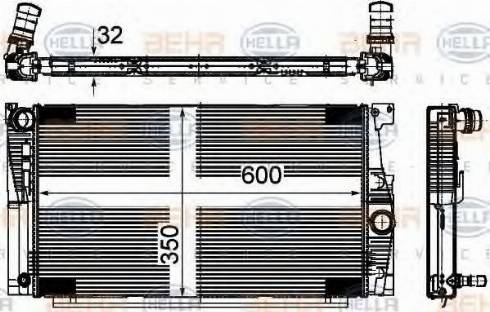 HELLA 8MK 376 729-271 - Jäähdytin,moottorin jäähdytys inparts.fi