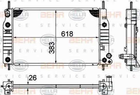 HELLA 8MK 376 724-541 - Jäähdytin,moottorin jäähdytys inparts.fi