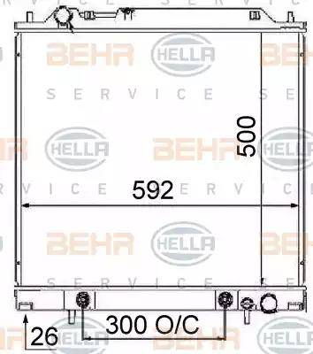 HELLA 8MK 376 724-761 - Jäähdytin,moottorin jäähdytys inparts.fi