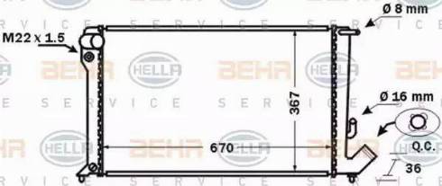 HELLA 8MK 376 724-711 - Jäähdytin,moottorin jäähdytys inparts.fi