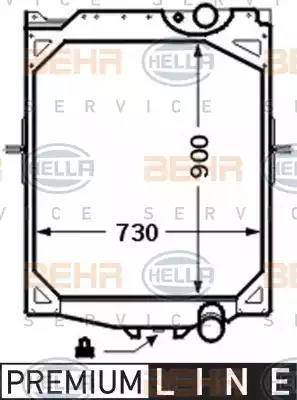 HELLA 8MK 376 726-551 - Jäähdytin,moottorin jäähdytys inparts.fi