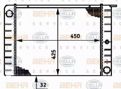 HELLA 8MK 376 720-461 - Jäähdytin,moottorin jäähdytys inparts.fi