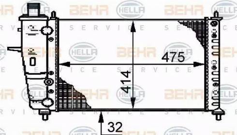 HELLA 8MK 376 720-334 - Jäähdytin,moottorin jäähdytys inparts.fi