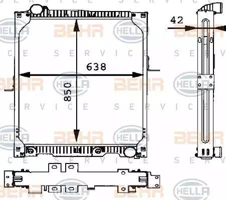 HELLA 8MK 376 721-191 - Jäähdytin,moottorin jäähdytys inparts.fi