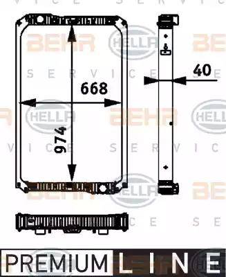 HELLA 8MK 376 722-021 - Jäähdytin,moottorin jäähdytys inparts.fi