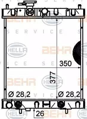 HELLA 8MK 376 770-451 - Jäähdytin,moottorin jäähdytys inparts.fi