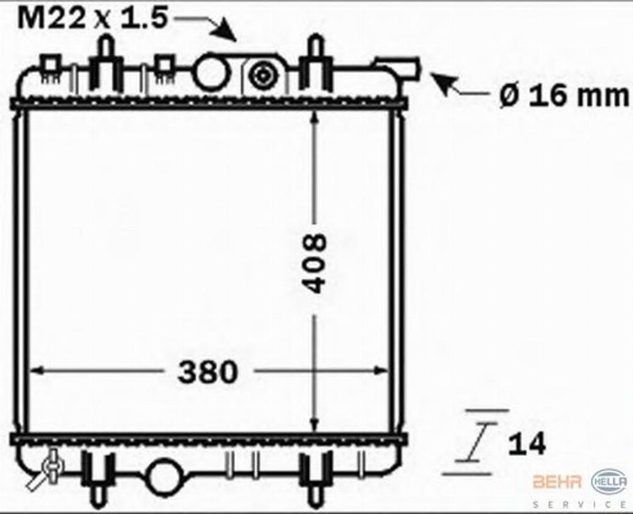 HELLA 8MK 376 771-481 - Jäähdytin,moottorin jäähdytys inparts.fi