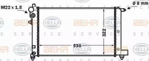 HELLA 8MK 376 771-281 - Jäähdytin,moottorin jäähdytys inparts.fi