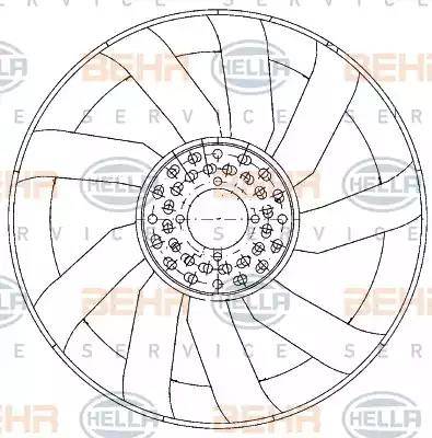 HELLA 8MV 376 906-591 - Tuuletin, mootorinjäähdytys inparts.fi