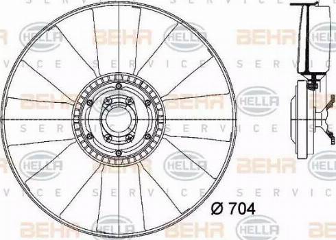 HELLA 8MV 376 728-161 - Tuuletin, moottorin jäähdytys inparts.fi