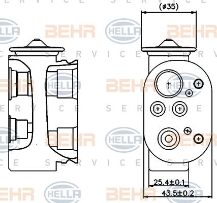 HELLA 8UW 351 004-224 - Paisuntaventtiili, ilmastointilaite inparts.fi