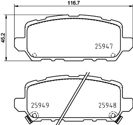 HELLA 8DB 355 025-591 - Jarrupala, levyjarru inparts.fi