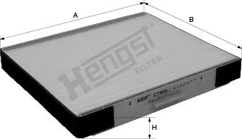 Hengst Filter E3985LI - Suodatin, sisäilma inparts.fi