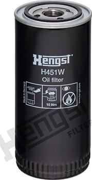 Hengst Filter H451W - Öljynsuodatin inparts.fi