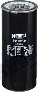 Hengst Filter H200W20 - Öljynsuodatin inparts.fi