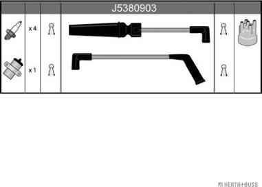 Herth+Buss Jakoparts J5380903 - Sytytysjohtosarja inparts.fi