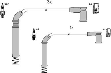 Hitachi 134964 - Sytytysjohtosarja inparts.fi