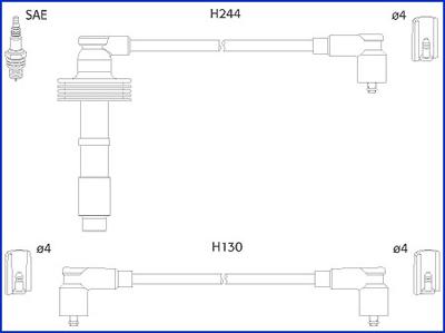 HITACHI 134549 - Sytytysjohtosarja inparts.fi