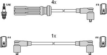 HITACHI 134548 - Sytytysjohtosarja inparts.fi