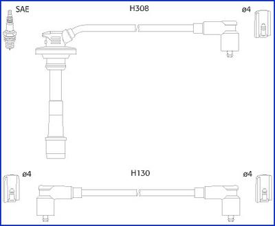 Hitachi 134562 - Sytytysjohtosarja inparts.fi