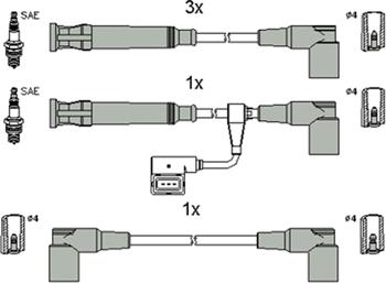 HITACHI 134805 - Sytytysjohtosarja inparts.fi