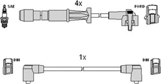 Hitachi 134339 - Sytytysjohtosarja inparts.fi