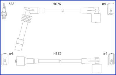 Hitachi 134246 - Sytytysjohtosarja inparts.fi