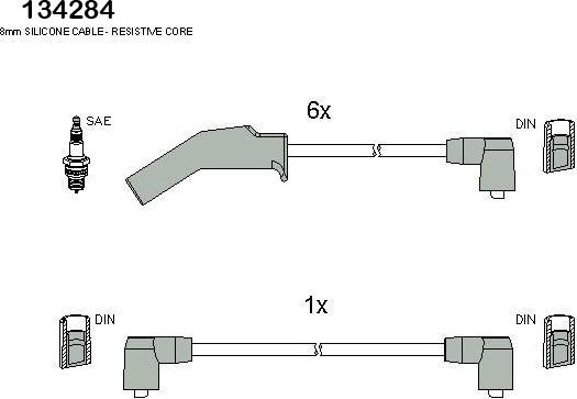 Hitachi 134284 - Sytytysjohtosarja inparts.fi