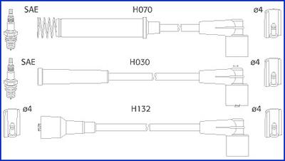 HITACHI 134226 - Sytytysjohtosarja inparts.fi