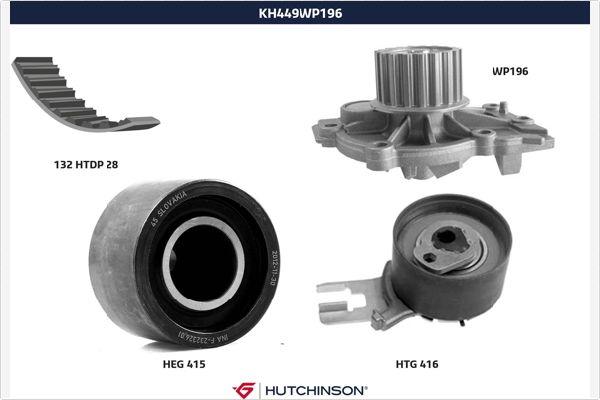 Hutchinson KH 449WP196 - Vesipumppu + jakohihnasarja inparts.fi