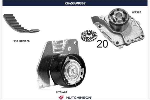 Hutchinson KH 453WP367 - Vesipumppu + jakohihnasarja inparts.fi